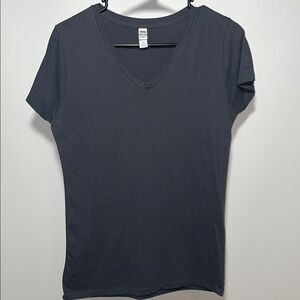 Classic Black V-Neck Women's Top